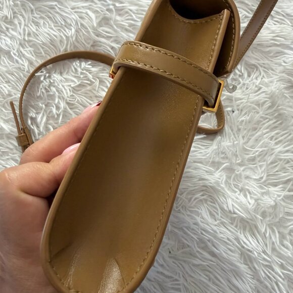 SAINT LAURENT Smooth Calfskin Mini Manhattan Shoulder Bag in Tabac Brown - Picture 7 of 13